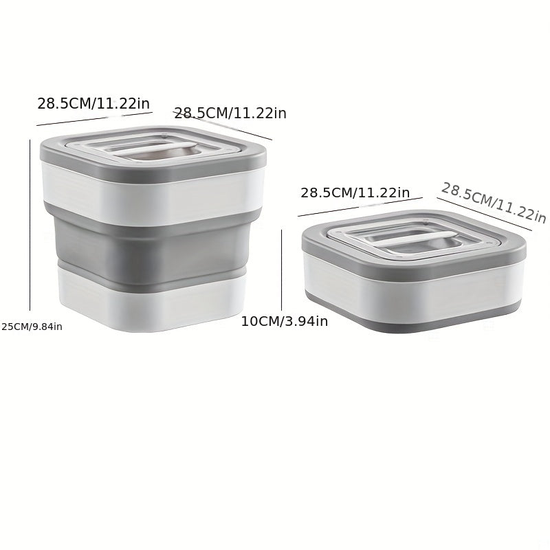 1pc Folding Rice Bucket Large Capacity Cereal Storage Container