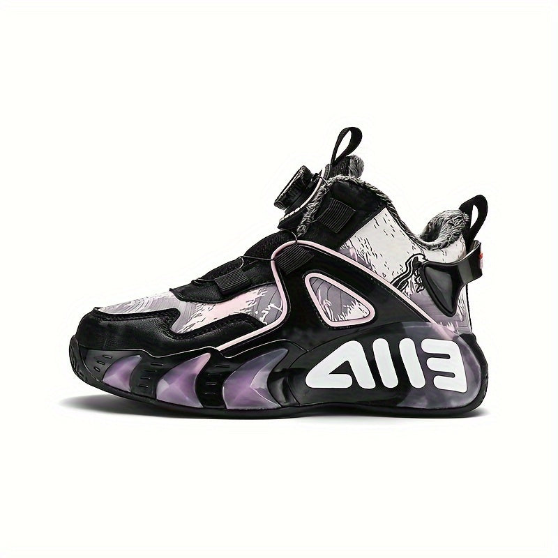 Girl's Block Basketball Shoes Breathable Non Slip Sneakers