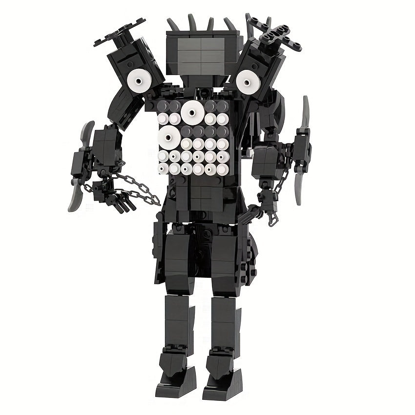 Toilet TV Man Building Blocks Fun Gift