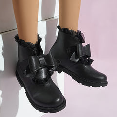 Girls Bowknot Boots Lightweight Non Slip Boots