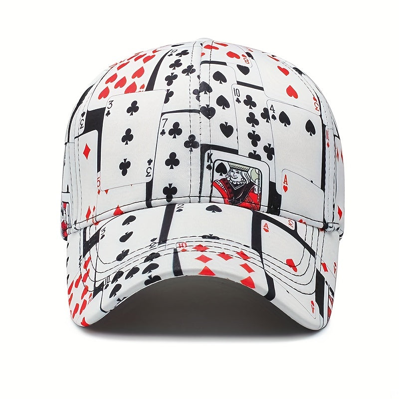 Unisex Poker Embroidered Baseball Cap for Outdoor Sport