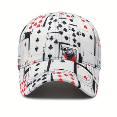 Unisex Poker Embroidered Baseball Cap for Outdoor Sport