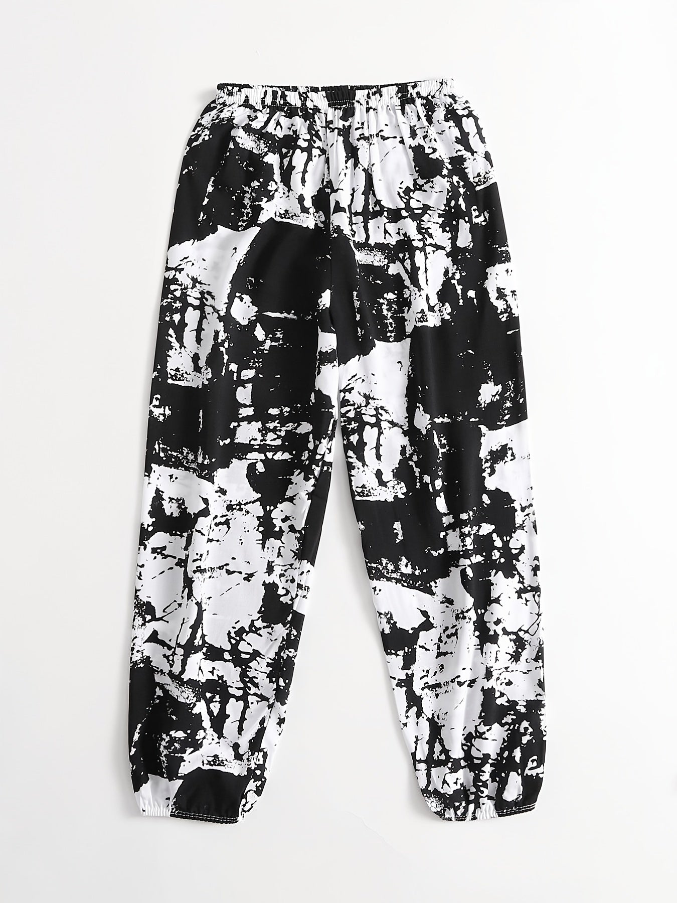 Cloud Print Elastic Spring & Summer Pants Women's Clothing