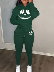 Women's Plus Graphic Print Hoodie & Joggers Set