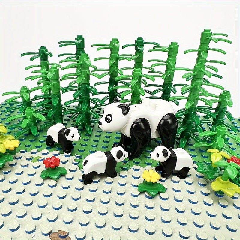 DIY Forest Animal Building Blocks Set with Panda & Bears, Ages 6-8