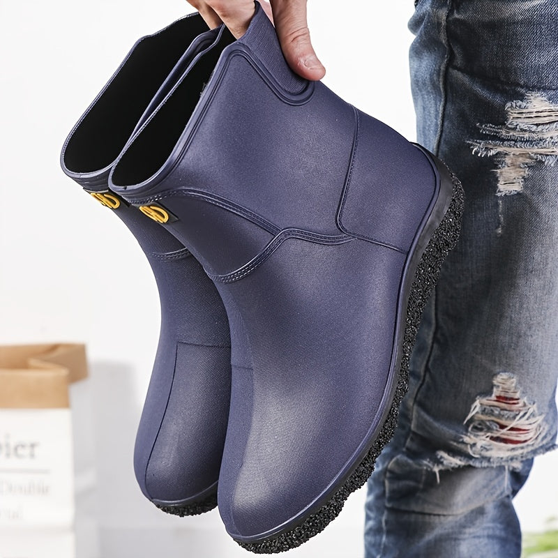 Men's Knee High Rain Boots Waterproof Non slip Outdoor Work Fishing Shoes