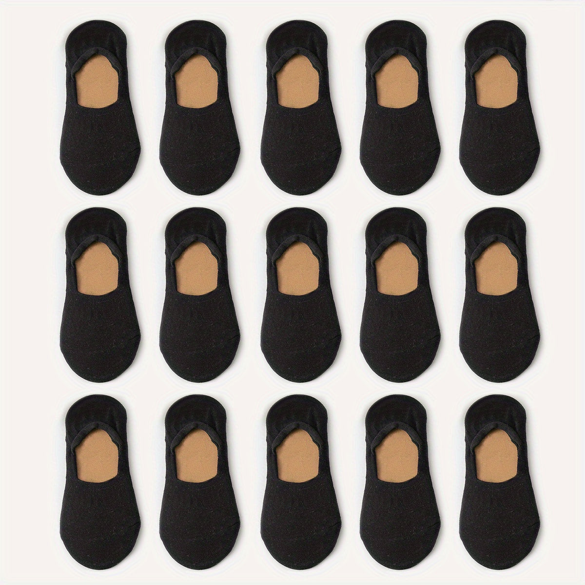 15 Pairs Solid Invisible Socks Low Cut Ankle Socks Women's Stockings