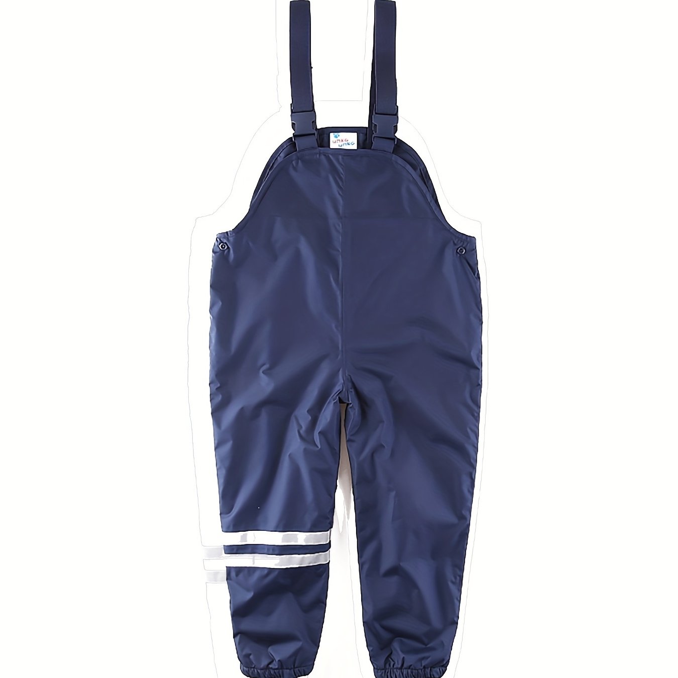 Boys Striped Fleece-Lined Rain Jumpsuit