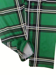 Plaid Print Skinny Leggings Stretchy Casual Leggings