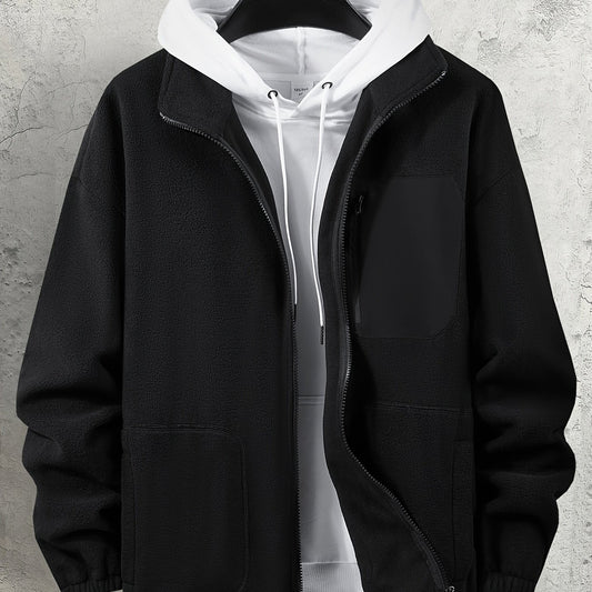 Men's Casual Long Sleeves Fleece Jacket