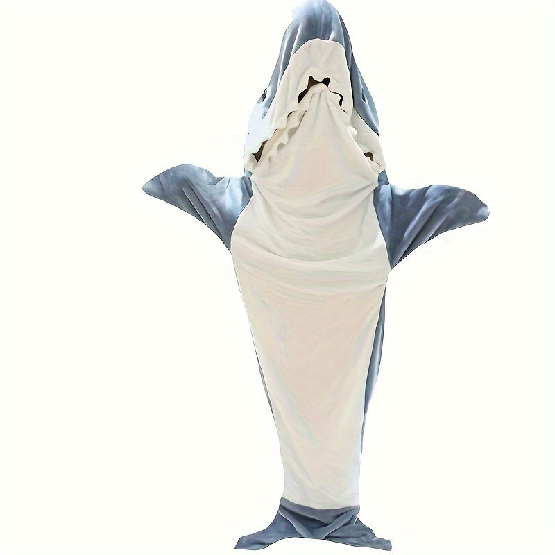 Shark Wearable Blanket Cozy Flannel Warm Hoodie Sleeping Bag