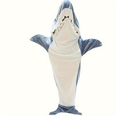 Shark Wearable Blanket Cozy Flannel Warm Hoodie Sleeping Bag