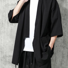 Sun Protection Men's Loose Retro Japanese Style Kimono Shirt