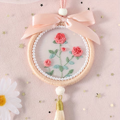 DIY Flower Embroidery Pendant Material Set