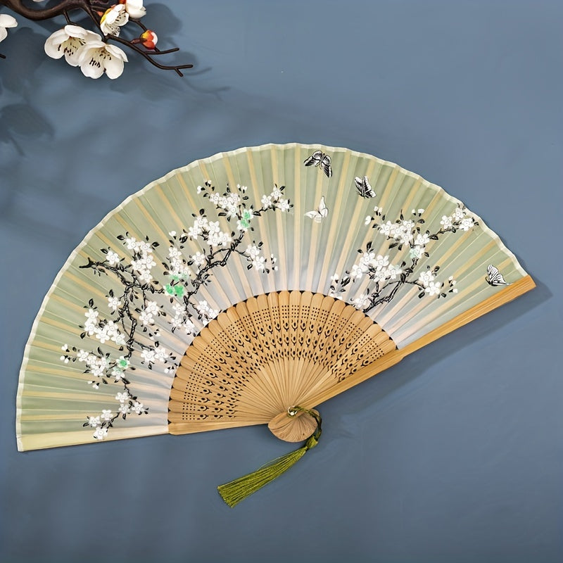 Men's Chinese Style Embroidered Dance Fan Props