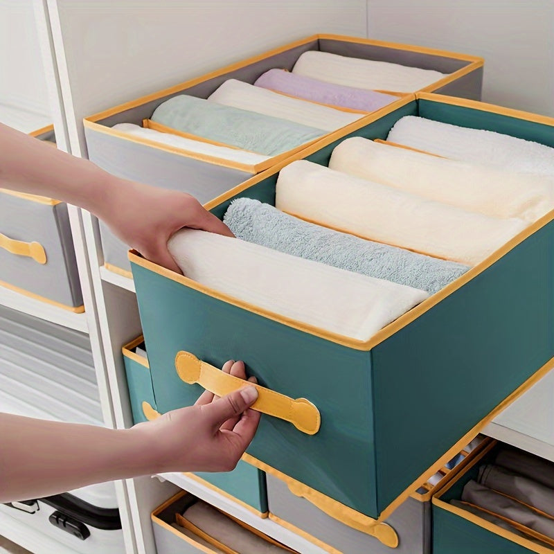 1pc Storage Box Fabric PP Board Divided Grid Finishing Bag Clothes Basket