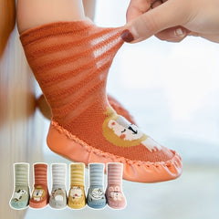 Baby Toddler Cartoon Animals Shoe Socks Dot Glue Floor Socks