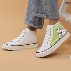 Kitty Graphic Canvas High Top Sneakers for Women