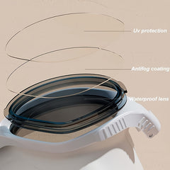 Adult Swimming Goggles Waterproof Anti-fog Large Frame Glasses