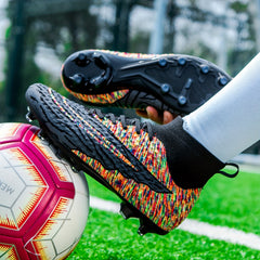 Unisex AG Cleat Soccer Shoes High Top Professional Outdoor Training Shoes