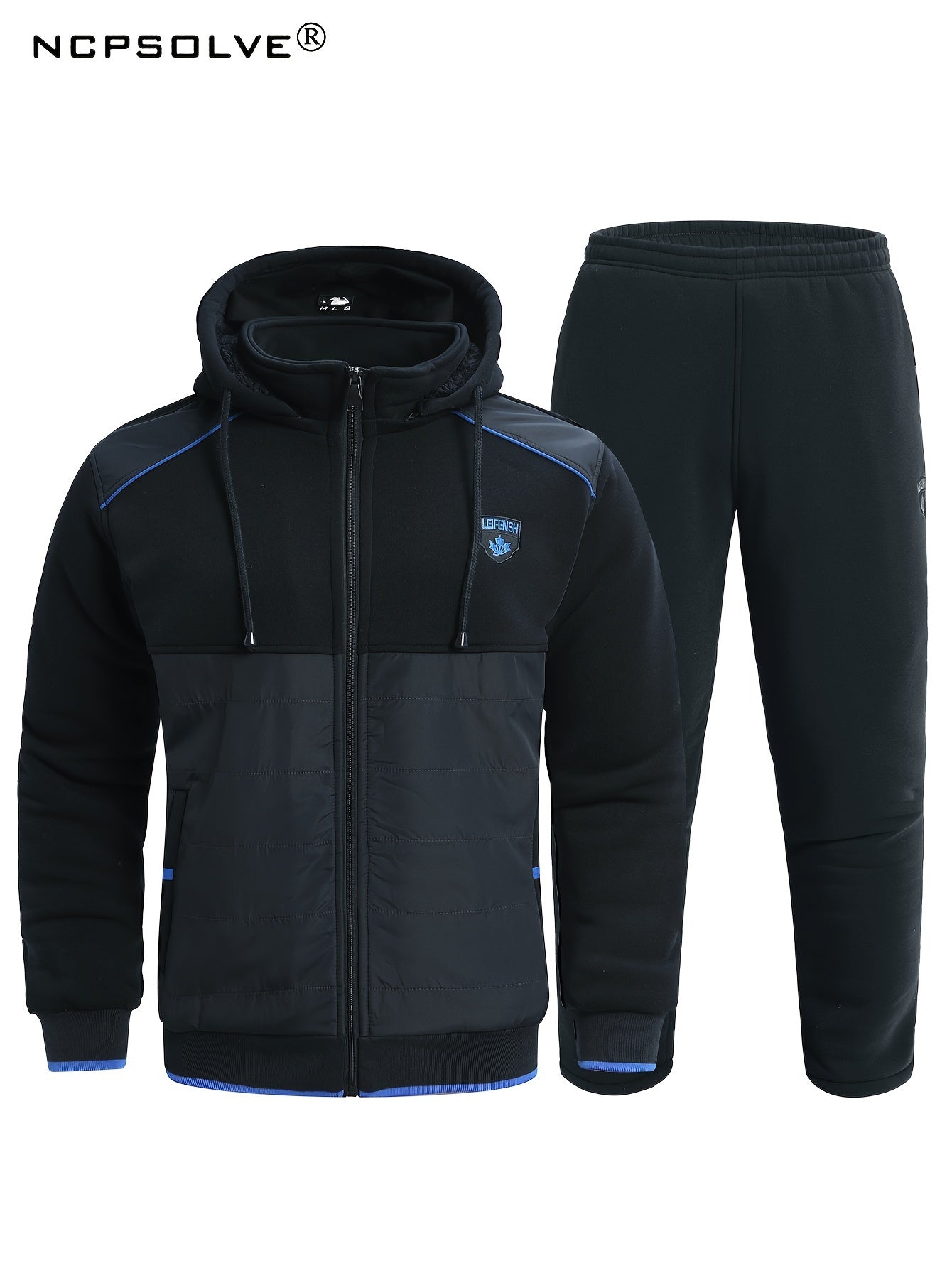 Men's 2 Piece Hooded Fleece Jacket & Sweatpants Set