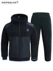 Men's 2 Piece Hooded Fleece Jacket & Sweatpants Set