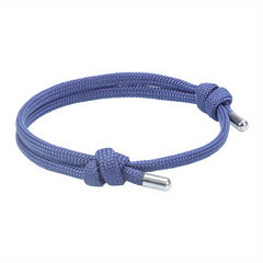 Adjustable Sports Bracelet with Rope Braiding