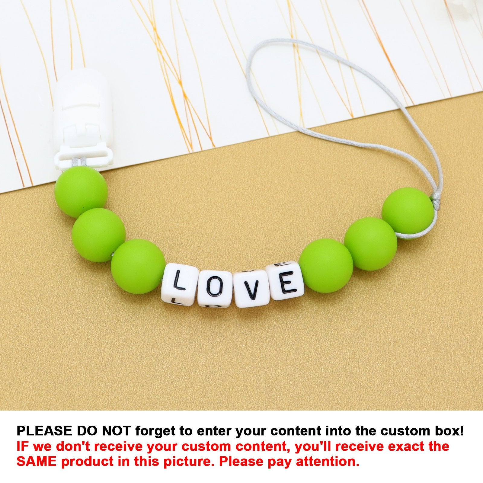 Custom Pacifier Clip for Baby Personalized Baby Accessory
