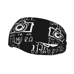 Unisex Sports Headband with Camera Sweat Wicking Stretchy & Breathable Polyester