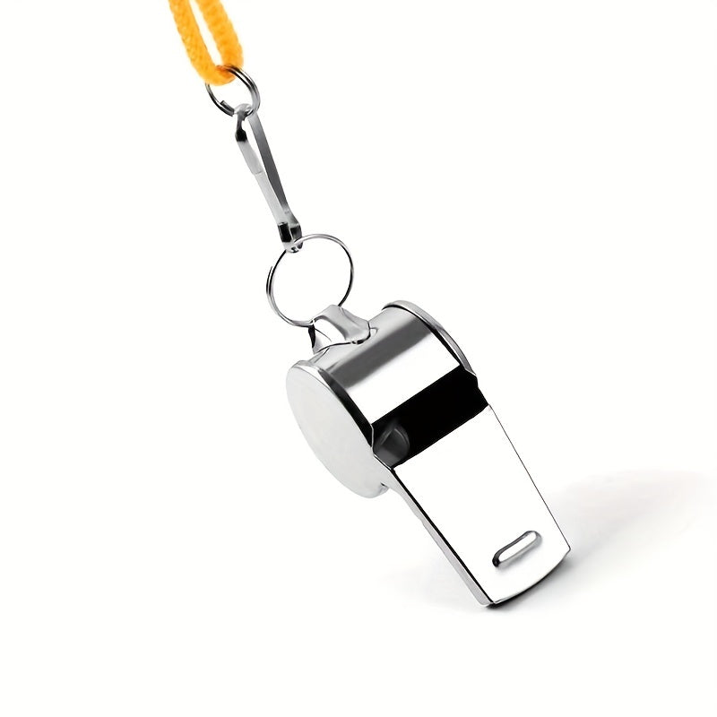 Stainless Steel Sports Whistle w/ Lanyard for Referees Coaches