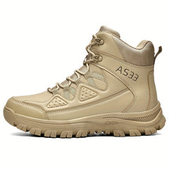 Men's High Top Military Style Hiking Boots Non-Slip Lace Up Shoes