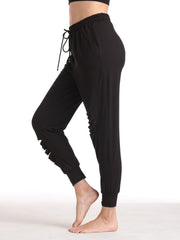 Solid Hollow Loose Pants Sports Fitness Yoga Running Pants