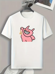 Cartoon Print Men's Graphic T shirt Casual Comfy Tees For Summer Men's Clothing