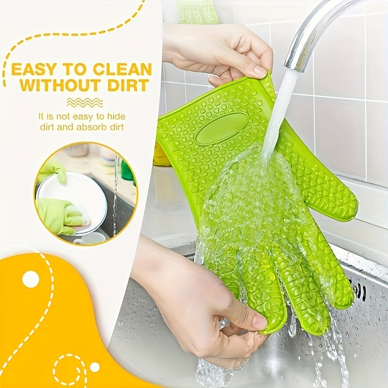 Silicone Gloves Heat Resistant Non-slip Cooking Glove Oven Mitt