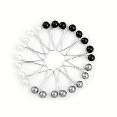 12pc Pearl U-shaped Clips Hijab Pins Headscarf Shawl Clips Safety Pins