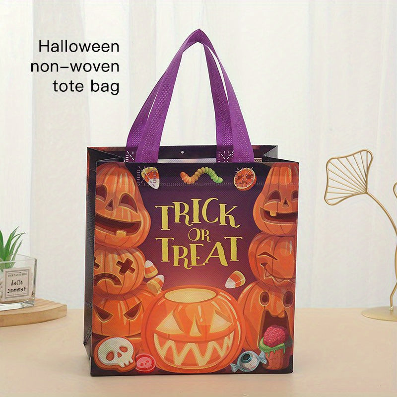 Cartoon Halloween Pattern Storage Handbag Lightweight Gift Non Woven Bag