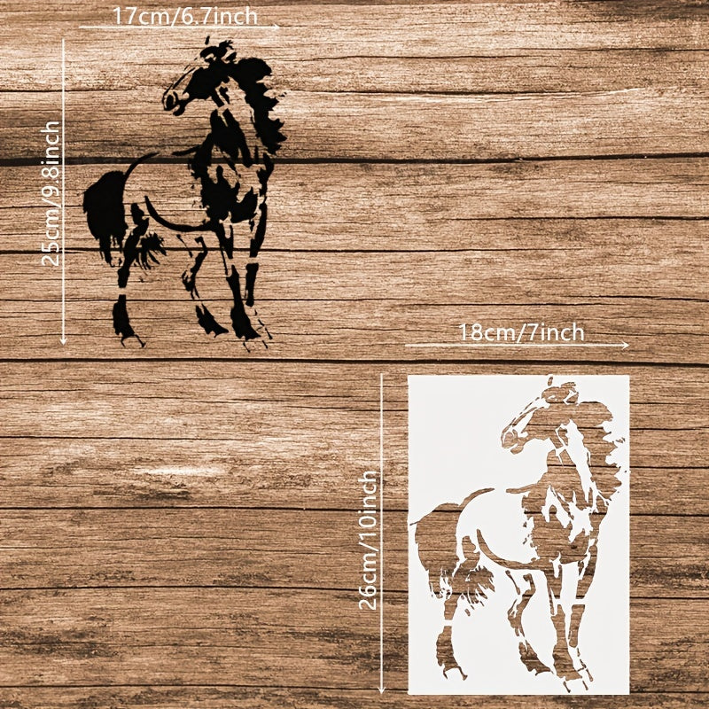 Plastic Horse & Wolf Stencils for Painting, Home Decor Craft Project