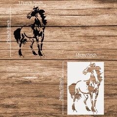 Plastic Horse & Wolf Stencils for Painting, Home Decor Craft Project