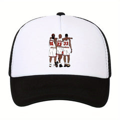 Unisex Mesh Sunshade Breathable Baseball Cap with Stars Embroidery