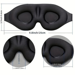 3D Contoured Eye Mask Soft Breathable Blackout for Travel Yoga Meditation