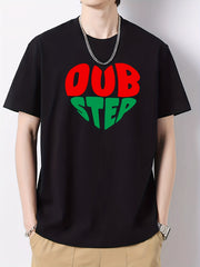 Colorful Letter Pattern Men's Graphic Cotton Tee