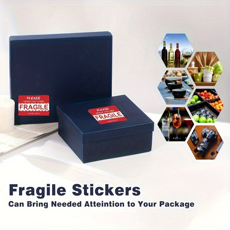 120 Fragile Stickers w/ Handle - 7.62x5.08cm