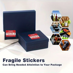 120 Fragile Stickers w/ Handle - 7.62x5.08cm