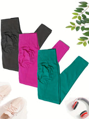 3pcs Seamless High Waist Yoga Leggings Fitness Workout Pants