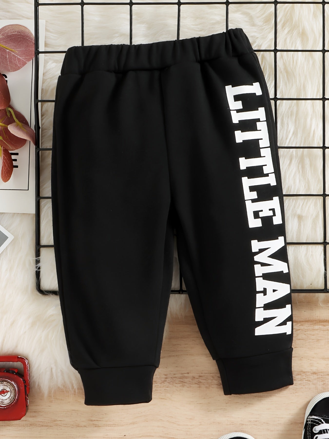 Baby Boy's Letter Print Sweatpants