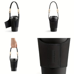 PU Leather Sleeve for Coffee Cup Tea Cup Water Bottle Outdoor Camping Travel