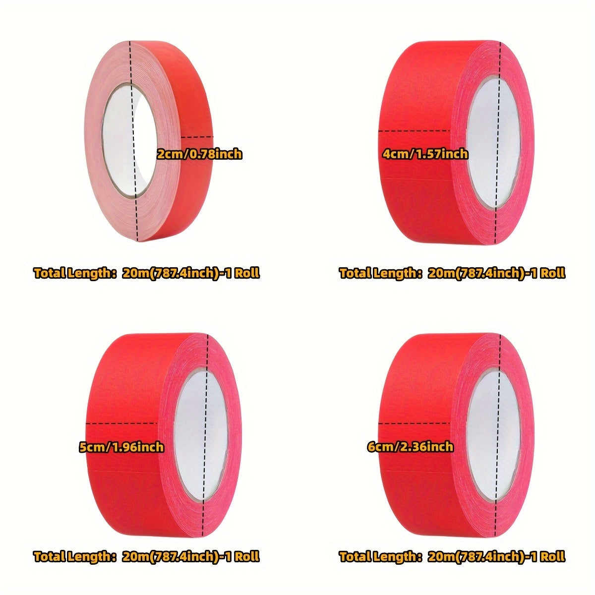 20m Paint Decoration Tape. Floor Mat Fixing & Office Packaging. Vinyl Pipe Tape