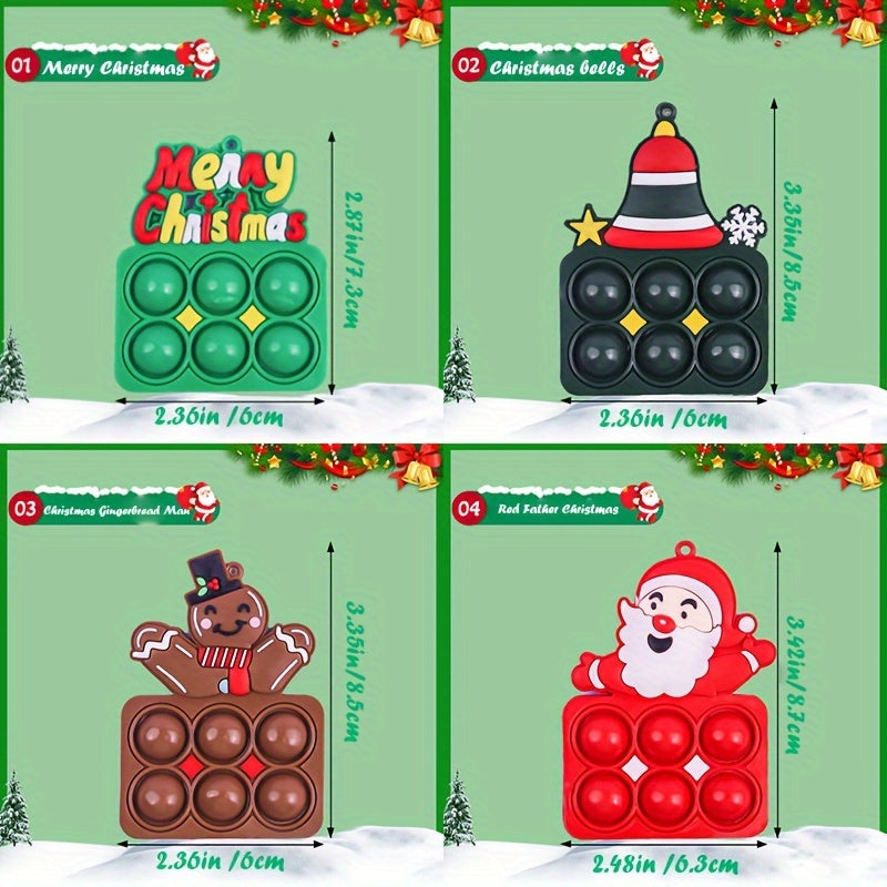 8pcs Christmas Bubble Joy Gift Stress Relief Squeeze Toys