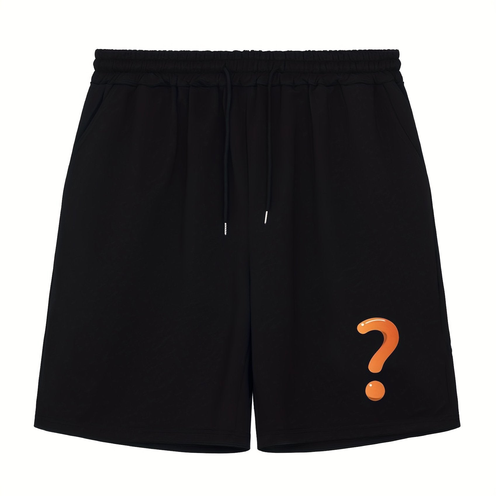 Men's Mark Print Workout Shorts Active Stretch Breathable Drawstring Sports Shor