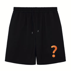 Men's Mark Print Workout Shorts Active Stretch Breathable Drawstring Sports Shor